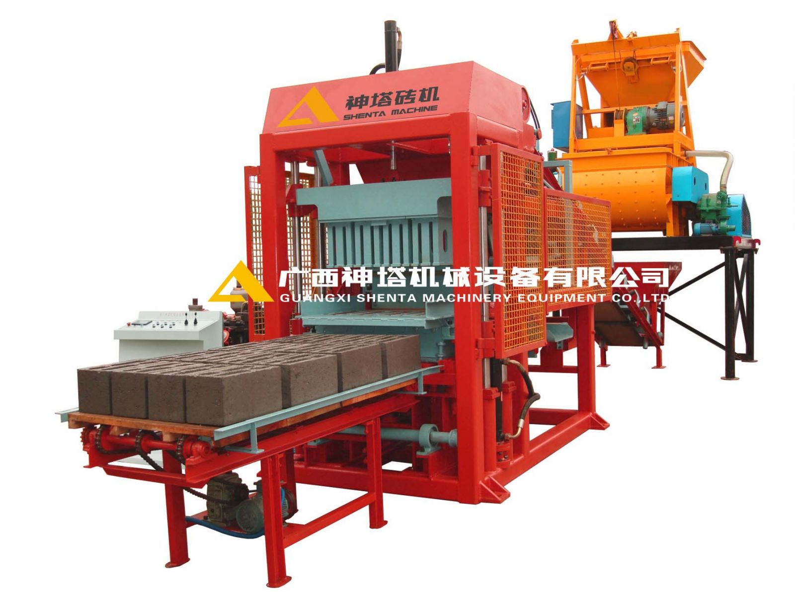 Máy sản xuất gạch xi măng cốt liệu QTY4-15